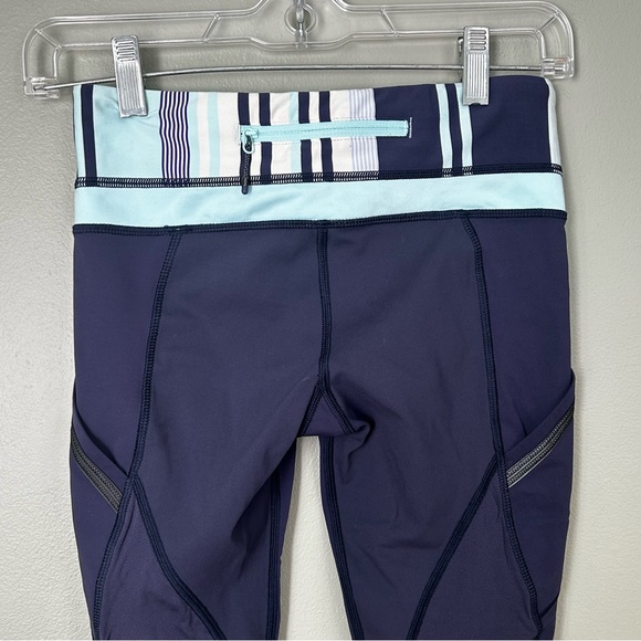 Lululemon run a marathon crop blue purple size‎ 4 - Picture 10 of 15